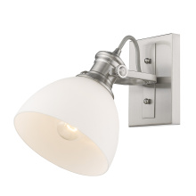 Golden 3118-BA1 PW-OP - Yep by Golden Lighting Hines 1-light Vanity in Pewter and Opal Glass